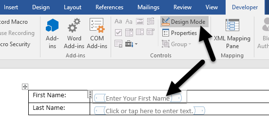 How to make a fillable form in excel